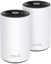 TP-Link Deco XE75 Pro (2-pack) Tri-band (2,4 GHz / 5 GHz / 6 GHz) Wi-Fi 6E (802.11ax) Wit 3 Intern