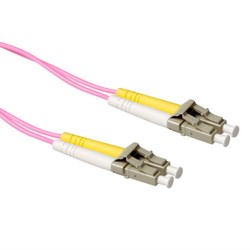 ACT 10 meter LSZH Multimode 50/125 OM4 glasvezel patchkabel duplex met LC connectoren