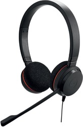 Jabra Evolve 20 Headset Bedraad Hoofdband Kantoor/callcenter USB Type-A Zwart