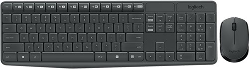Logitech MK235 RF Draadloos Zwitsers Zwart toetsenbord