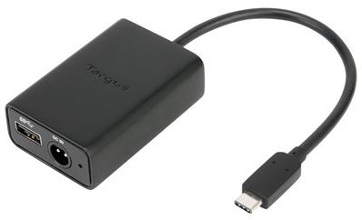 Targus ACA41EUZ USB-C USB A/DC Zwart kabeladapter/verloopstukje