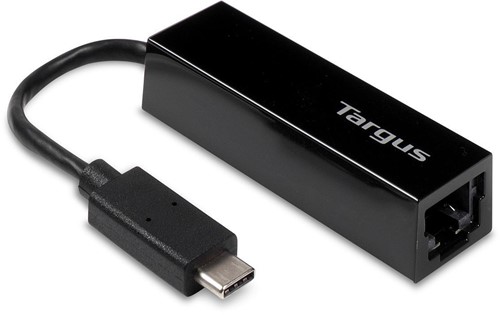 Targus ACA930EUZ USB C RJ-45 Zwart kabeladapter/verloopstukje