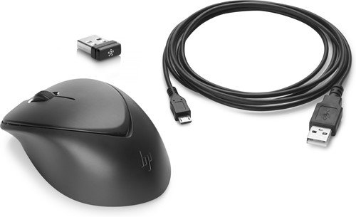 HP Wireless Premium Mouse RF Draadloos Laser 1200DPI Ambidextrous Zwart muis