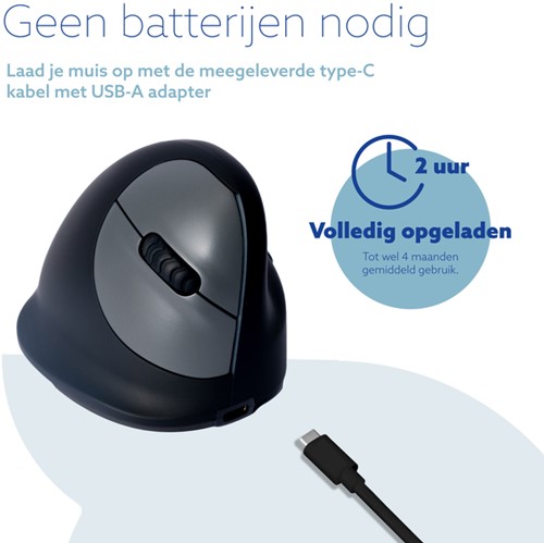 Muis R-Go Ergonomisch HE Break Wireless Rechts L-5