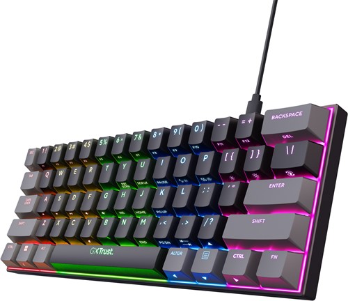 Trust GXT 867 Acira toetsenbord USB QWERTY Amerikaans Engels Zwart
