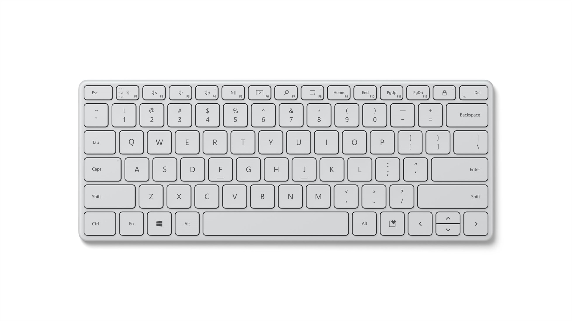 niemand Woordenlijst Millimeter Microsoft Designer Compact Keyboard toetsenbord Bluetooth QWERTZ Wit bij  ICT-Store.nl