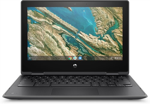 HP Chromebook x360 11 G3 EE Hybride (2-in-1) 29,5 cm (11.6") Touchscreen HD Intel® Celeron® 4 GB LPDDR4-SDRAM 32 GB eMMC Wi-Fi 5 (802.11ac) Chrome OS Grijs