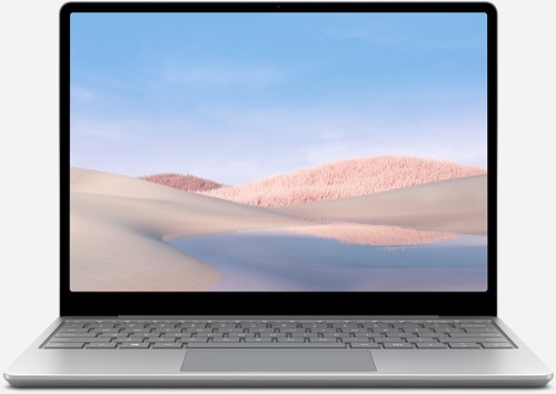 Microsoft Surface Laptop Go Notebook 31,6 cm (12.4") Touchscreen Intel® 10de generatie Core™ i5 4 GB LPDDR4x-SDRAM 64 GB SSD Wi-Fi 6 (802.11ax) Windows 10 Pro Platina