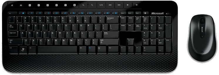 Zeemeeuw voorzichtig Blind Microsoft Wireless Desktop 2000, FRE toetsenbord RF Draadloos AZERTY Zwart  bij ICT-Store.nl