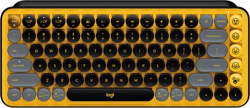 Logitech Pop Keys toetsenbord RF-draadloos + Bluetooth QWERTY US International Zwart, Grijs, Geel
