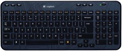 Logitech K360 RF Draadloos QWERTZ Zwitsers Zwart toetsenbord